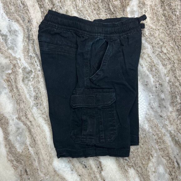 Street Rules Authentic Streetwear Black Cargo Shorts, Elastic Waist, Boys 6 - Picture 5 of 7